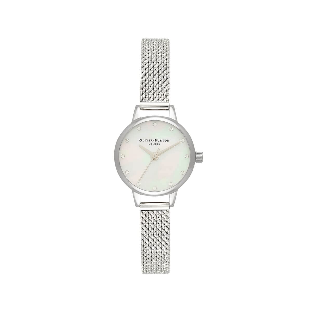 

Авторизованный дилер Часы Olivia Burton для женщин OB16MN04 Classics Mini Белый перламутр Блестящий сетчатый браслет букле [OLIVIA BURTON] & Метка/Серебристый