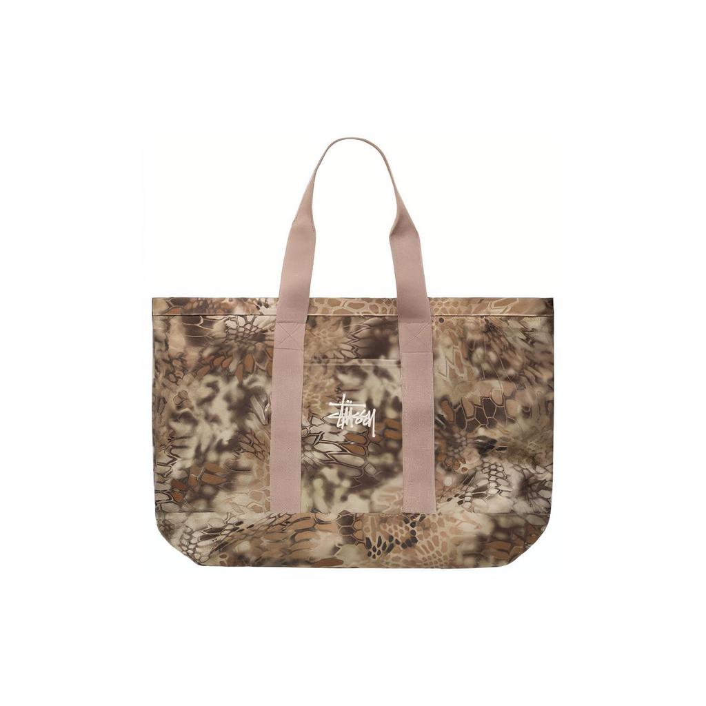 New Stussy Cotton Tote Bag Shopping Bag Handbag Extra Large Unisex Brown 134253HIGHLANDER