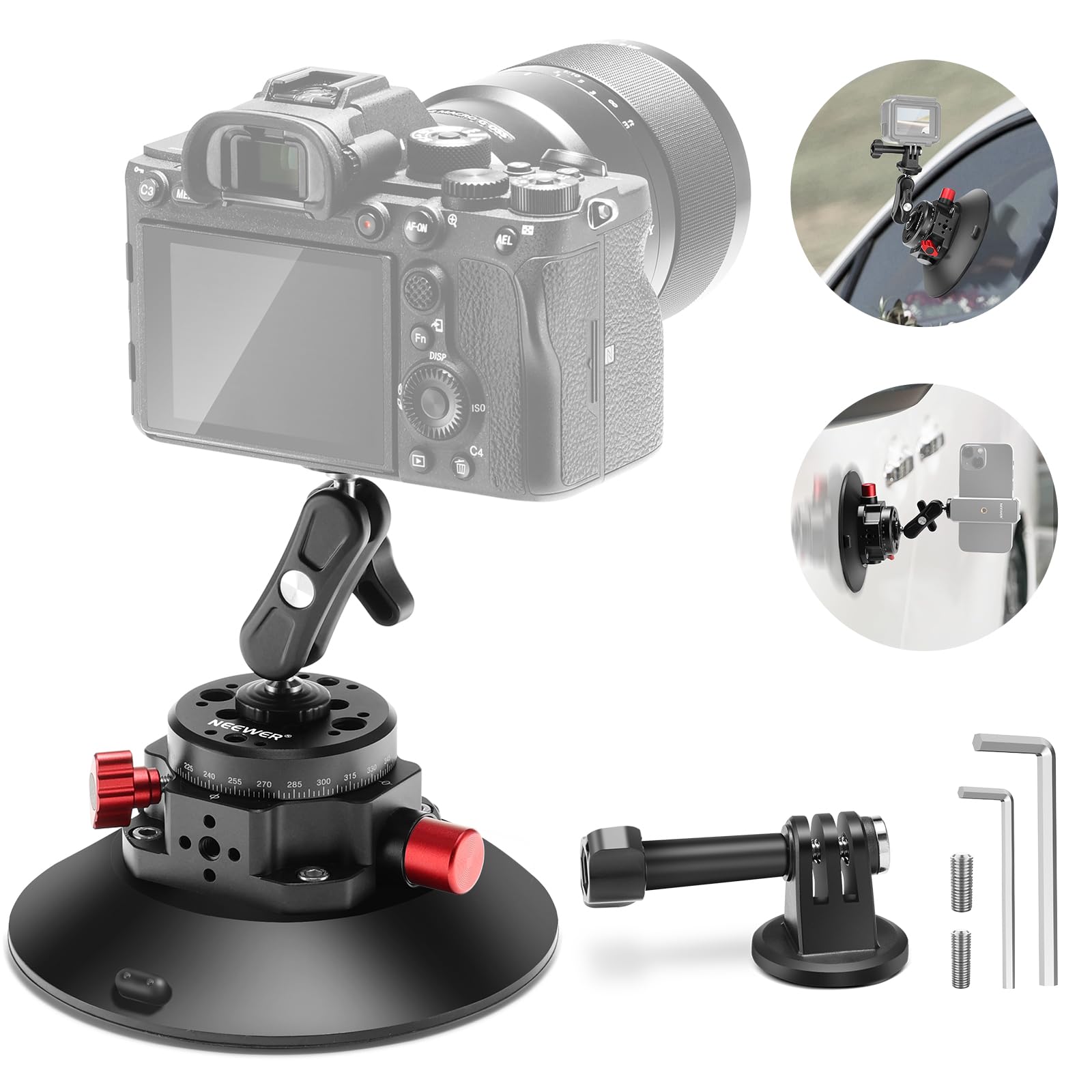 

[NEEWER] 6” Suction Cup Camera Mount CA013 – Camera Mount