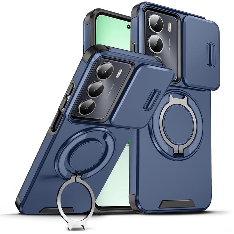 For Realme C75 4G Case Car Magnetic Holder Ring Armor Shockproof Funda For OPPO Realme C75 C 75 RealmeC75 Camera Protect Cover