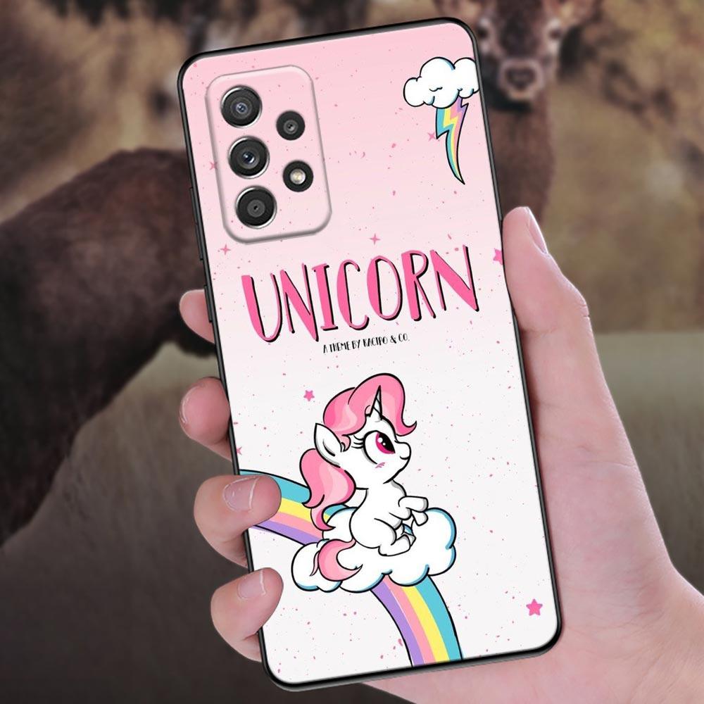 Cute Rainbow Unicorn Phone Case For Samsung Galaxy A57 A56 A37 A55 A36 5G A26 A54 A52 A35 A34 A25 A17 A16 A15 A07 A06 Soft Cover