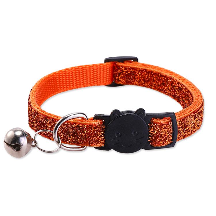Glitter Cat Collar with Bell, Multiple Colors Available
