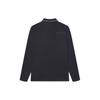 FILA Color Block Knitted Long Sleeve Polo Shirt Men tops Legendary-Blue F11M341202R-NV
