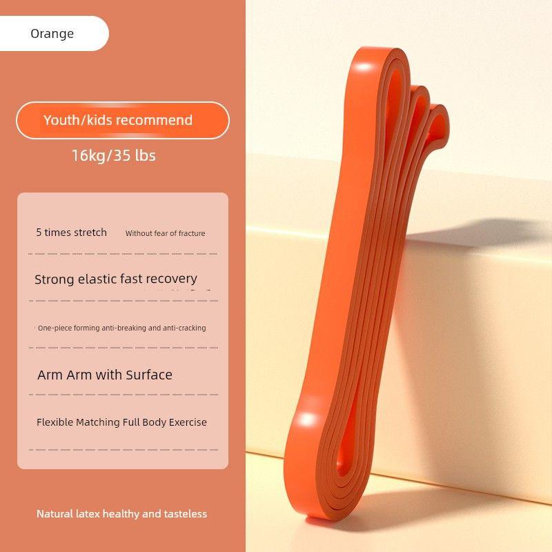 

Yoga Stretch Tension Band Back Fitness Track and Field Training Resistance Band Silicone Multi-Functional Breast Shaping Tensioner Thick Circle Natural LaTeX [35 lb Orange] 1 pack