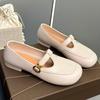 Autumn and winter French flat-bottomed small fragrant new simple retro soft-soled Mary Jane single shoes