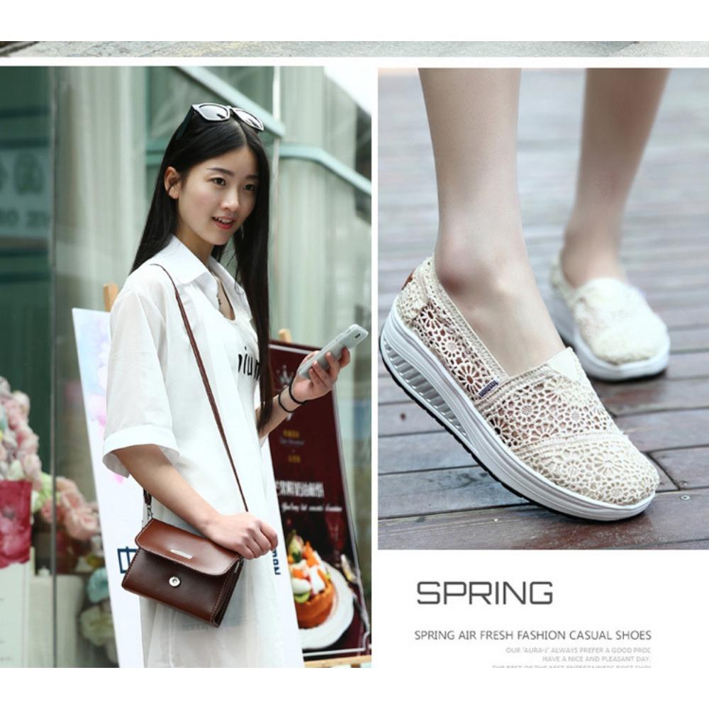 Summer canvas shoes, women's platform lese lace shoes, mesh cloth breathable, heightened small white shoes, flatform mesh shoes, women's single shoes