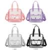 Bolsa Transparente Grande Capacidade Transversal Impermeável para Praia Natação Uso em Viagem