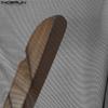 INCERUN Men Strap Sleeveless Mesh Sheer Patchwork Bandage Slim Cropped Tank Tops