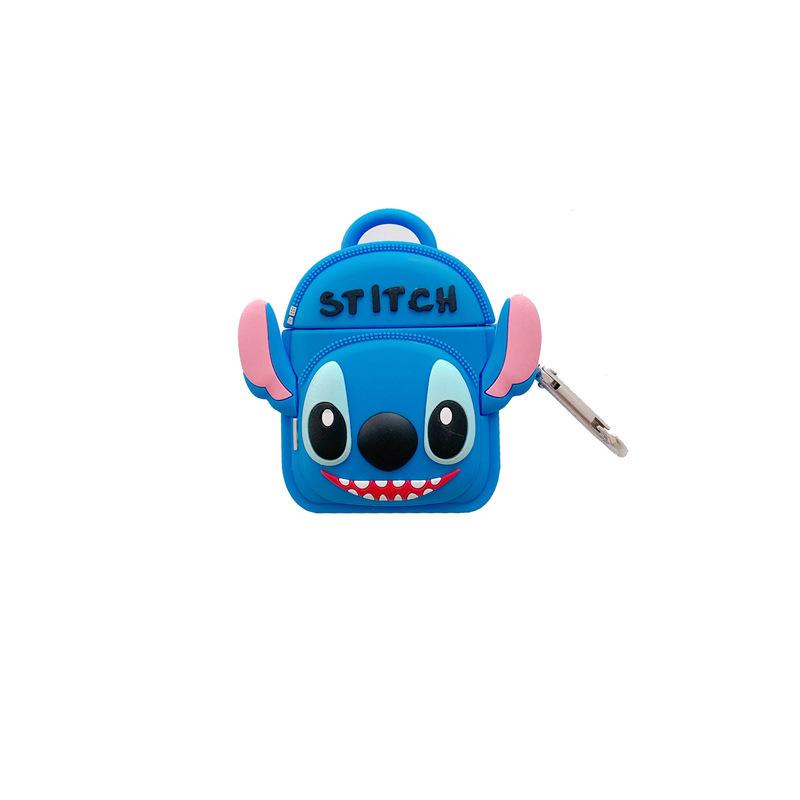 Rucsac Disney Stitch potrivit pentru husă de protecție AirPods Pro căști Bluetooth Apple generația 1/2 husă moale din silicon