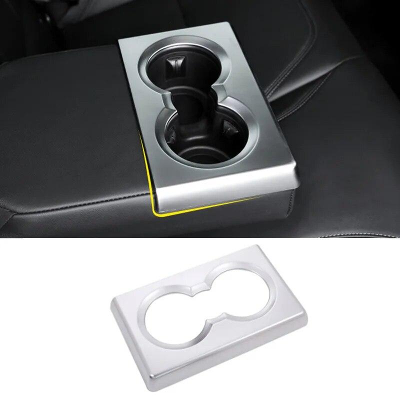 

Стайлинга автомобилей задний держатель стакана декоративная рамка наклейка подходит для Alfa Romeo Giulia 2017 авто аксессуары для интерьера серебряный