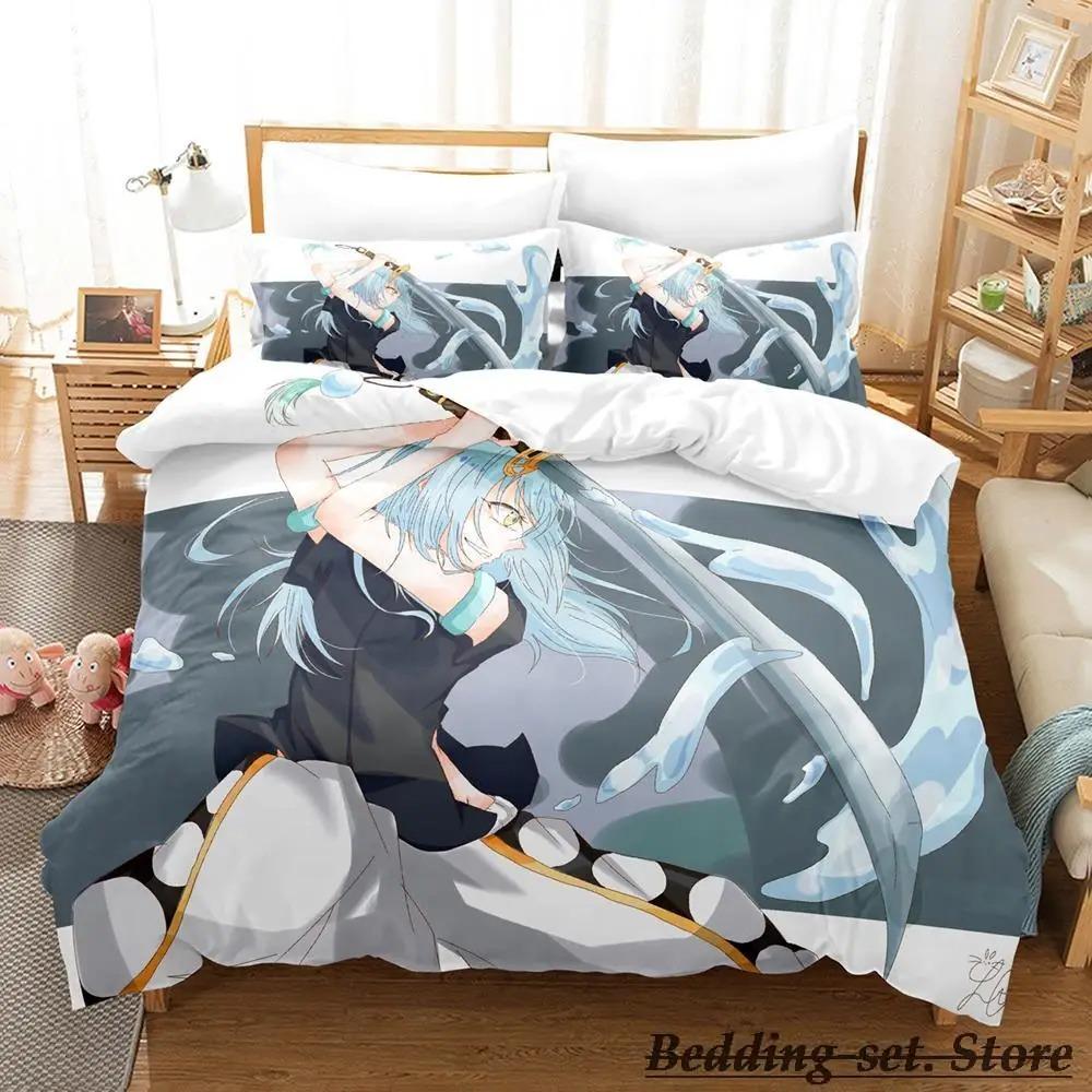 Time I Got Reincarnated As a Slime Bedding Set Single Twin Full Queen King Size Bed Set Adult Kid Bedroom Duvetcover Sets Anime