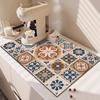 Super Absorbent Drain Pad Rubber Dish Drying Pad Countertop  Protector Kitchen Mat Non-slip Drainer Mats Decoration Accessories