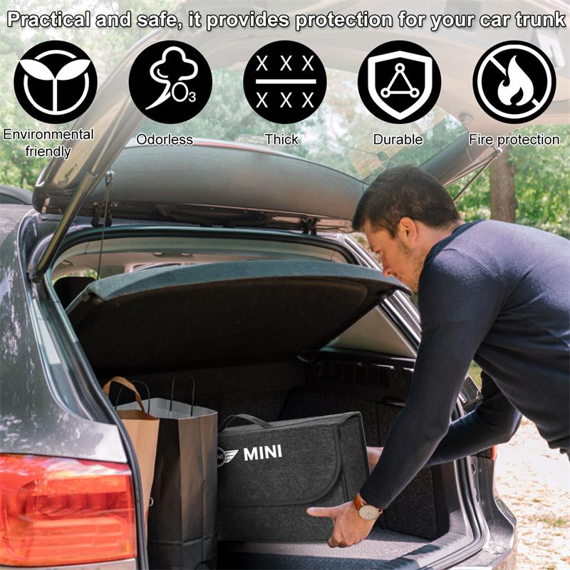Caja de Almacenamiento de Tela de Fieltro para Coche Bolsa Grande de Clasificación de Herramientas Para MINI One Cooper JCW Countryman Clubman Cabrio Paceman Coupe WORKS
