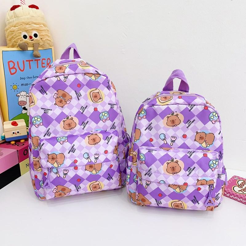 Schultasche 2025 neue Schultasche Kapibara Jungen und Mädchen süßer Cartoon-Rucksack