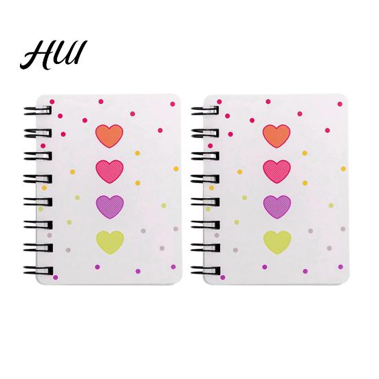 Rollover Coil Journal 2Pcs Cartoon Notebook Mini A7 Portable Spiral Memo Pad for Students Cute Flower Journaling School Travel Notepad