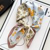 Light Green Elegant Lotus Hangzhou Silk Imitation Silk Small Square Scarf Women'S Scarf Shawl Mother Silk Scarf