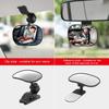 Car Rearview Mirror Wide View Safety Mirror For Infant Car Seats Clear Reflection 360°  Adjustable with Clip and Adhesive Board