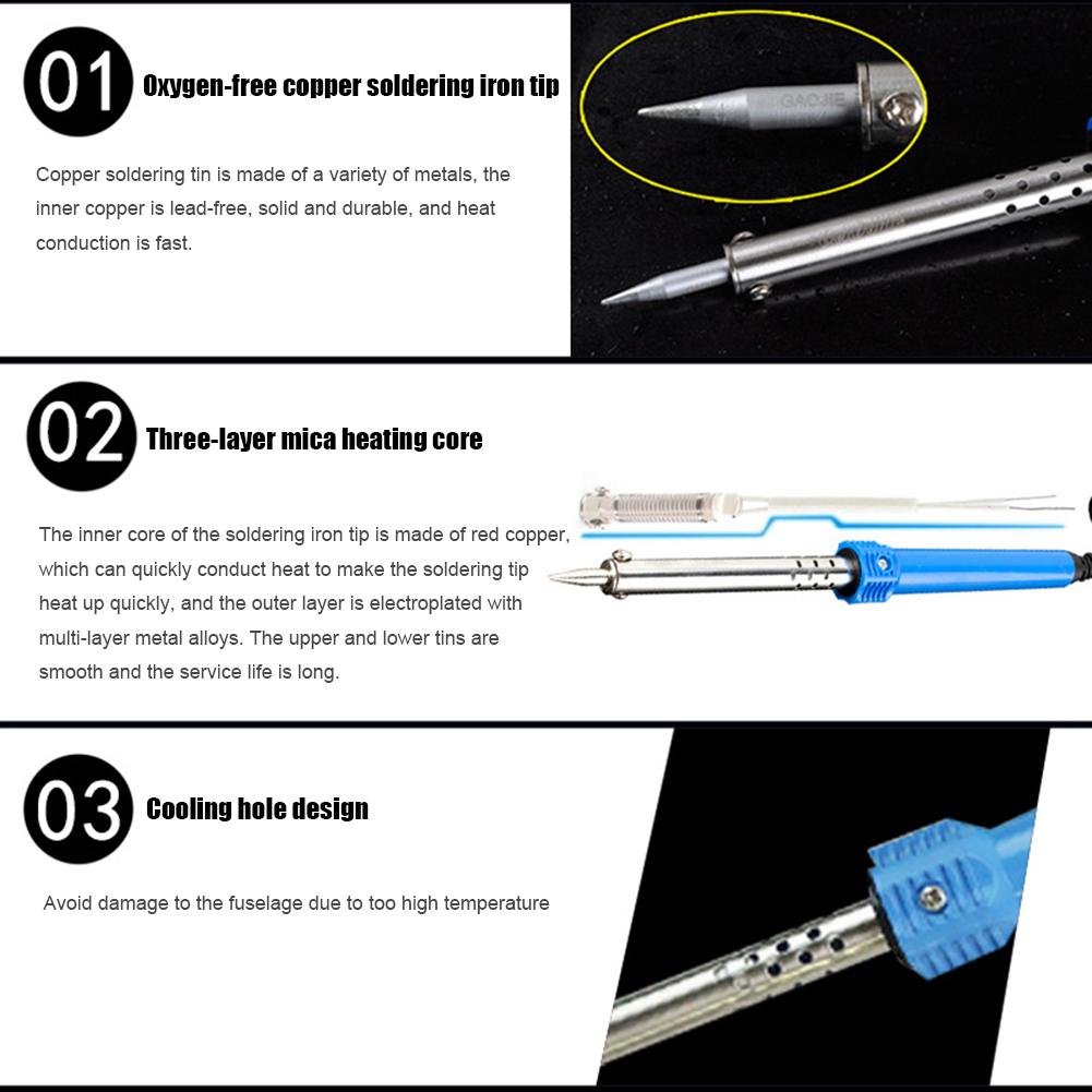 Electric Soldering Pump Soldering Iron Pen Adjustable Temperature Welding Suction Heating Suction Sucker Pen Welding Tool