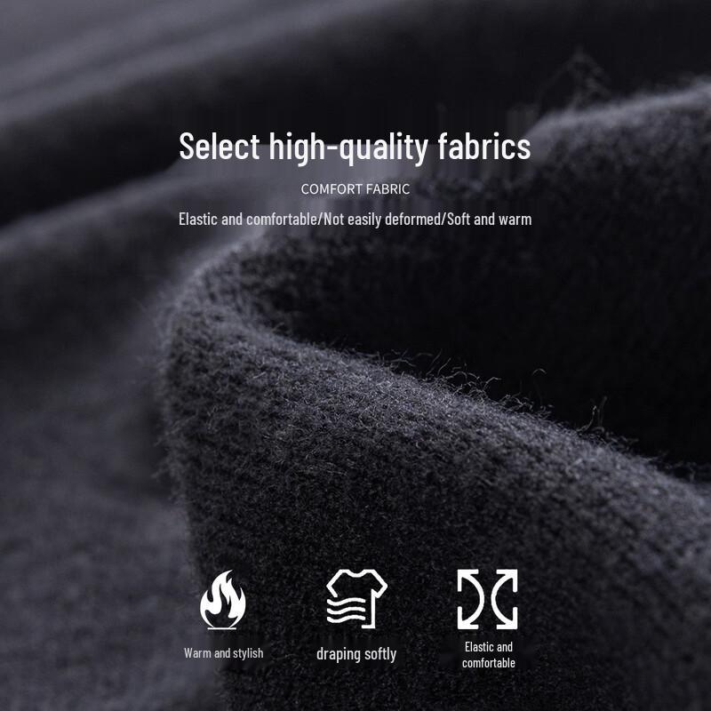 Luotz Men's Round Neck Thermal Knit Sweater