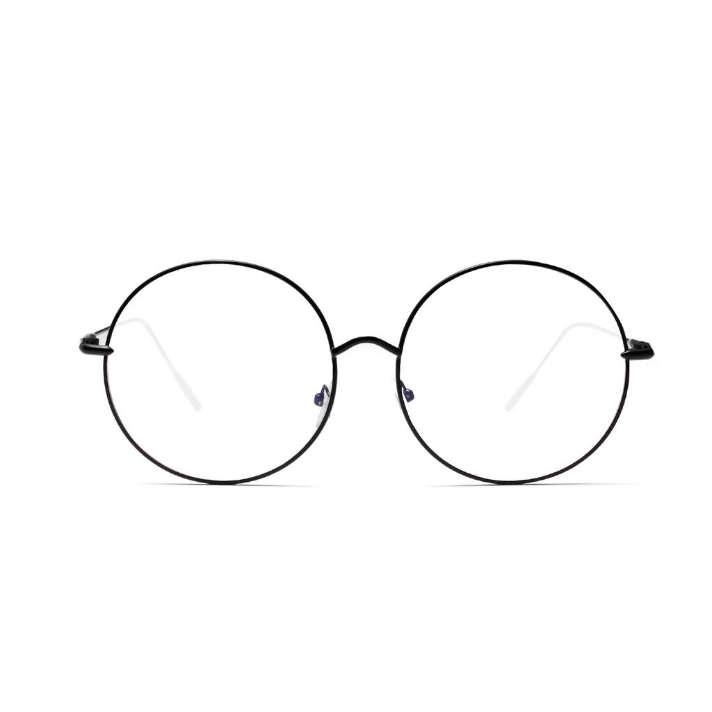 19518 Rahmen Metall Großer Rahmen Rund Flachspiegel Damen Große Gesichtsabdeckung Fleisch Retro Dünner Rahmen Brille Herren