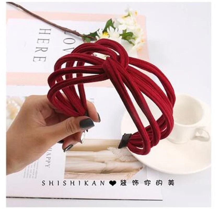 

Летняя мода широкая резинка для волос для женщин и девочек обручи для волос аксессуары для женщин головной убор головной убор мытье лица вино красного