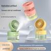 Water-cooled USB Mini Desktop Fan with Turbine, Foldable Design & Humidifier Spray.