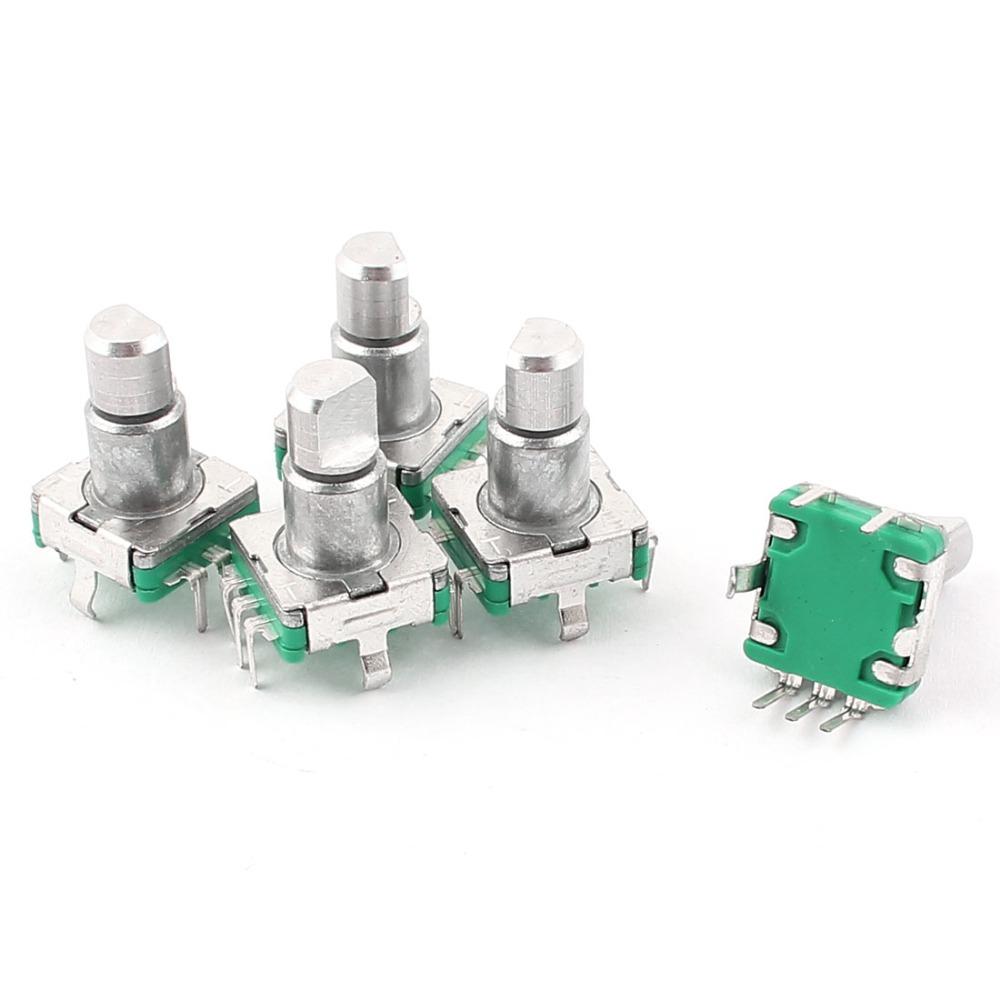 Uxcell 5pcs 6mm Rotary Encoder Push Button Switch Key Switch Components For Robots Computer Input Devices