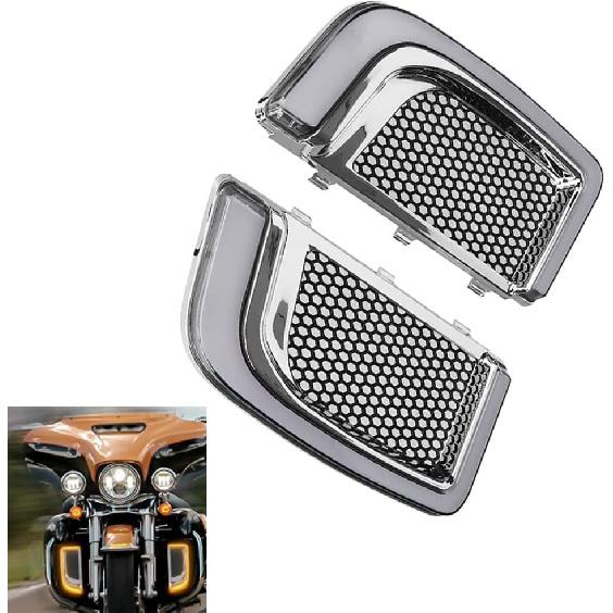 Fairing Lower Grill LED Turn Signal Lights, Tracer LED Running Light/Turn Signal Fairing Lower Grills, Chrome
