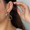 Design Sense Irregular Twisted Earrings Earrings Women'S Geometry Cold Wind Metal Liquid Stud Earrings