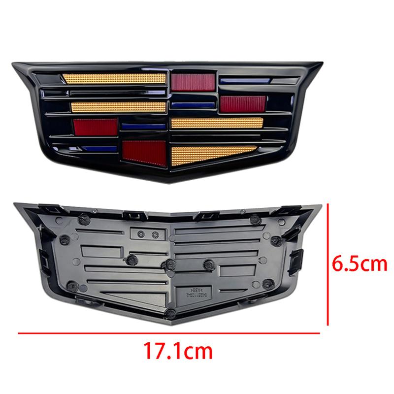 For Cadillac CT6 2025 Upgrade Front Grille Hood Logo 2PCS ABS Car Rear Trunk Door Emblem Sticker Styling Accessories CT6