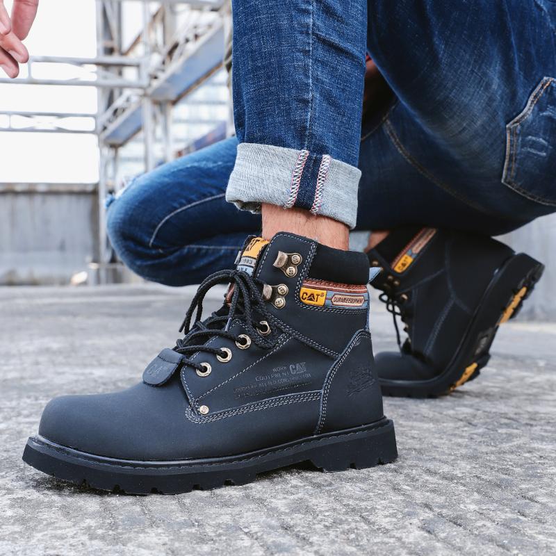 Designer Yellow Ankle Boots Men Women Fashion Winter Mens Leather Boots Comfortable Fur Motorcycle Boots Men Work Shoes Sneakers