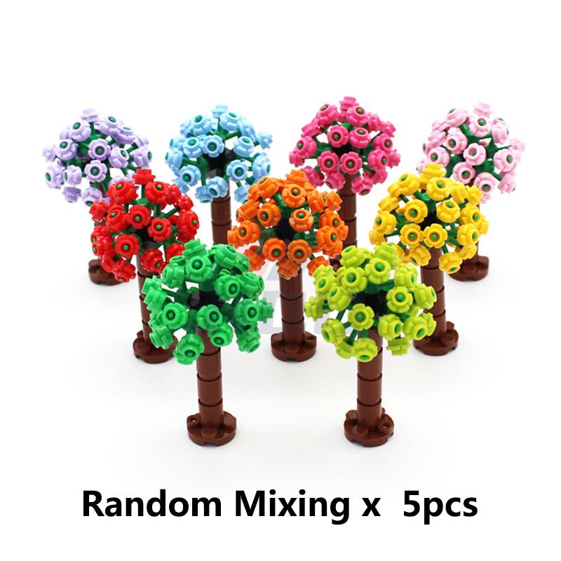 Non-Toxic City Friends Series Parts Flowers Potted Trees Shop Farm Building Blocks Moc Locking City Accessories Brick For Kid Toys Gifts