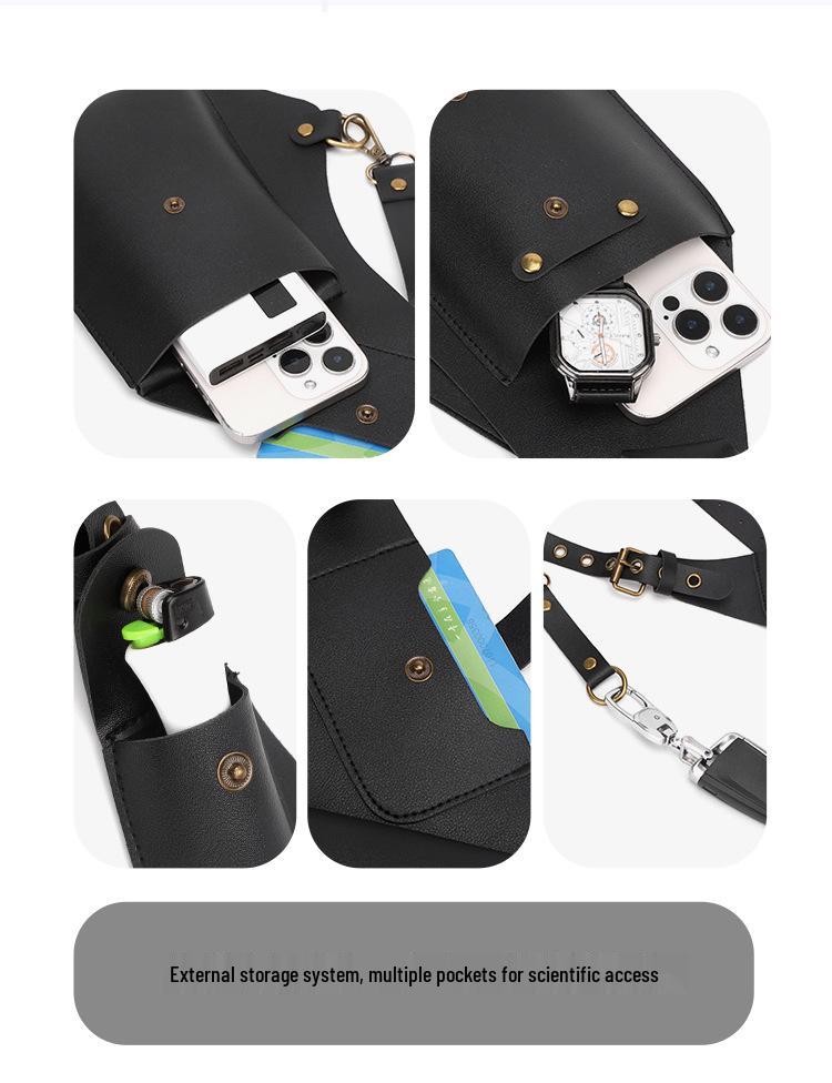 Herren Vintage Rucksack mit Unterarm-Crossbody und Multifunktioneller Einzel-Schultertasche für den Außenbereich