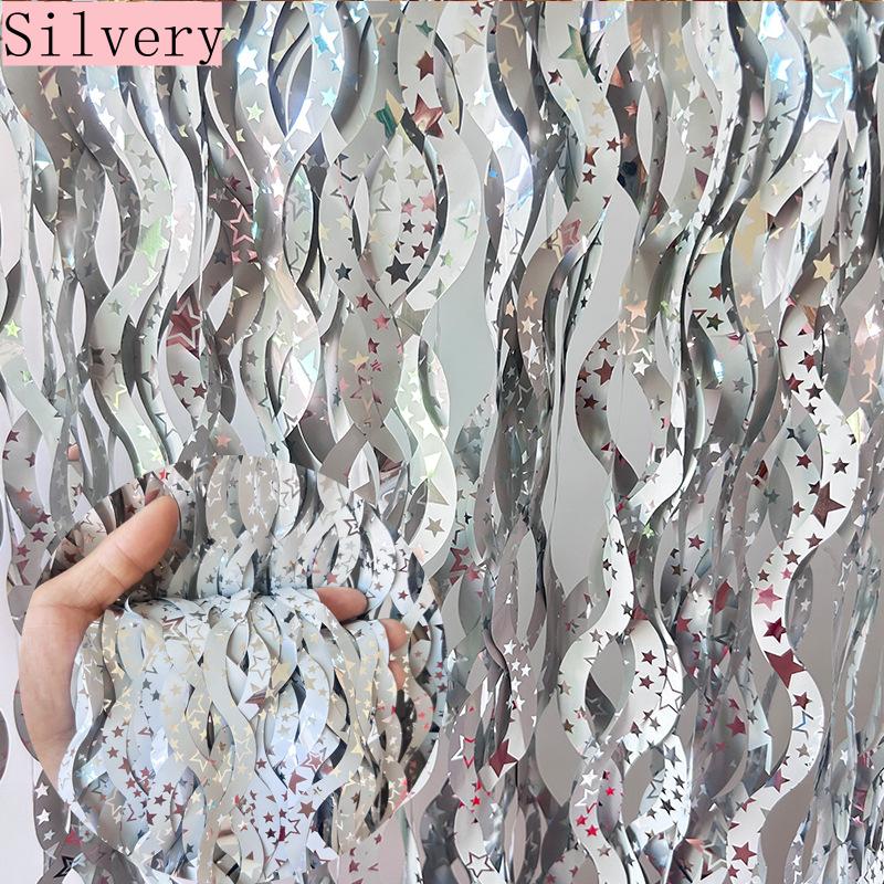 New 4/2/1Pack Birthday Party Decorations Kids Bachelorette Party Backdrop Curtains Tinsel Foil Curtains Wedding Decor Photozone