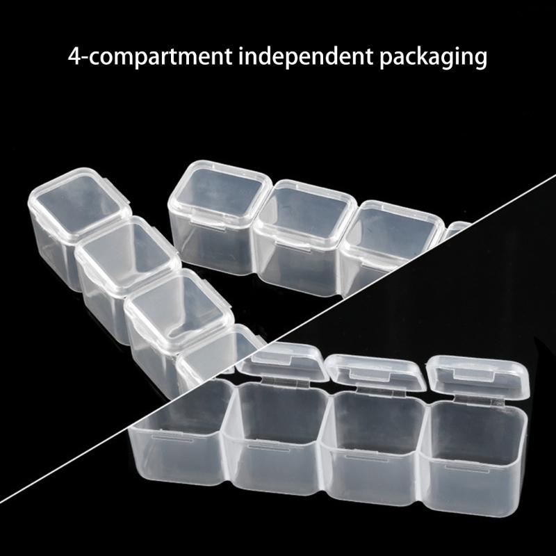 Practical 56 Grids Jewelry Organizer Box Independent for Rhinestone Crystal Bead Organizer Container Small Parts Storage