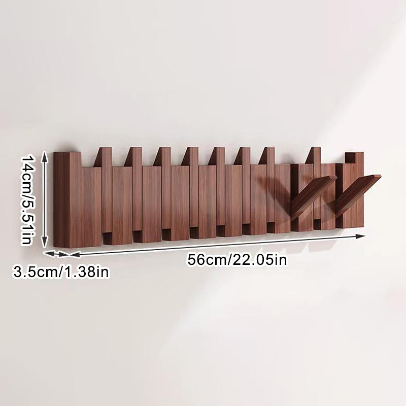 Creative Wall Mounted Wood Coat Racks Piano Key Shaped Art Entry Door Porch Hanging Hook With Hooks Hats Organizer Keys