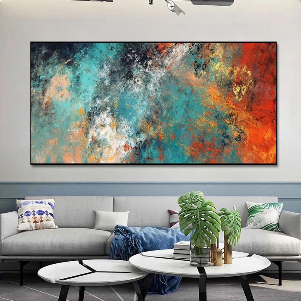 Modern Canvas Poster Abstract Color Cloud Painting Canvas Art Wall Painting for Bedroom Home and Dormitory Decor