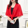 Women's Summer Strappy Dress & Shawl Set with Chiffon Top and Short Cardigan, Lightweight Sun Protection Outerwear