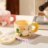 Cute Fun Duck Water Cup Ceramic Lid Cute Mug Office Coffee Cup Girls Student Children Cup