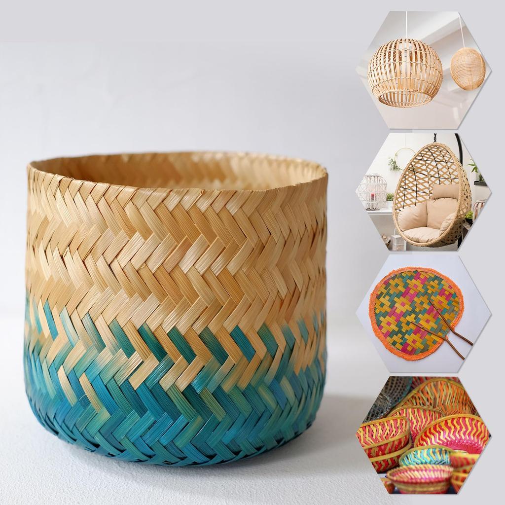 PATIKIL Weaving Bamboo 11mm x 3 Rattan Cane Basket DIY Natural Color Sticks, 3M, Packs, Thin, Flat, Reed, Weaving, Craft,