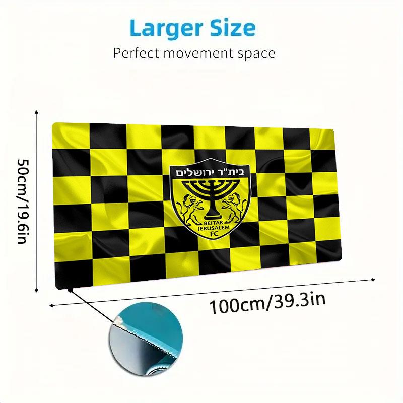 Beitar Jerusalem F.C Large Size Mouse Pad Large Gaming Table Cushion Non-slip Laptop Tablet Big Mousepad XXL Mat Mini PC Playmat With Lock edge