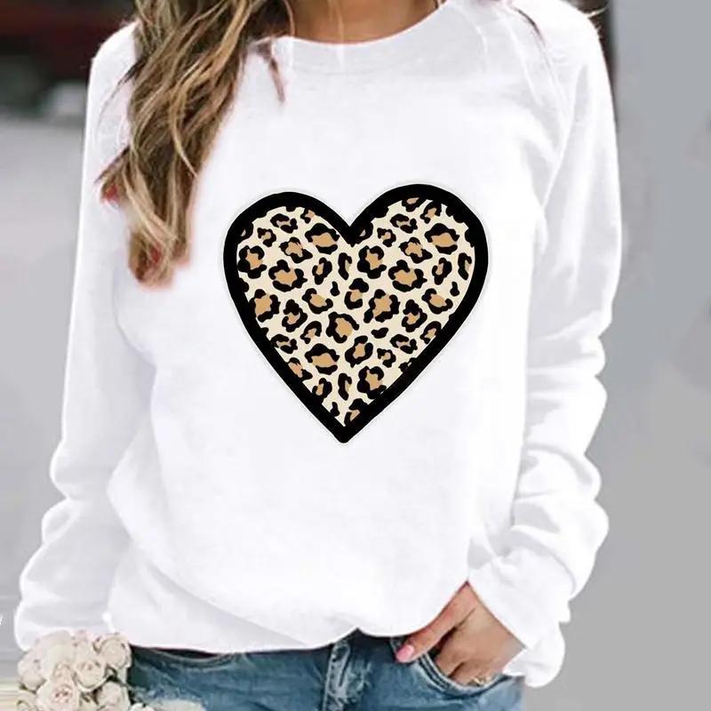 Interesting Printed Patterns in Europe and the United States, Round Neck Hoodies, Street Women's Sweatshirts