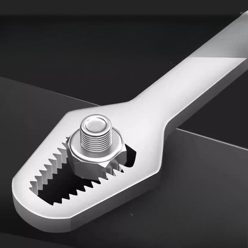 The Box Wrench Is A Multi-purpose Universal Double-head Self-tightening Spectacle Fixed Head Narrow Adjustable Wrench Tool