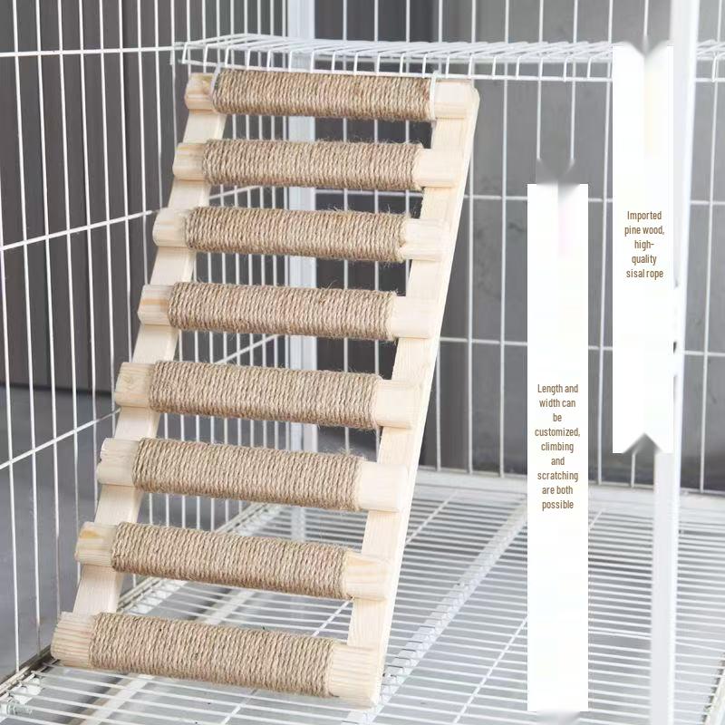 

Котяча вілла Дерев яний ігровий комплекс з сизалевою дряпалкою та сходами 70 cm Length x 25 cm Width