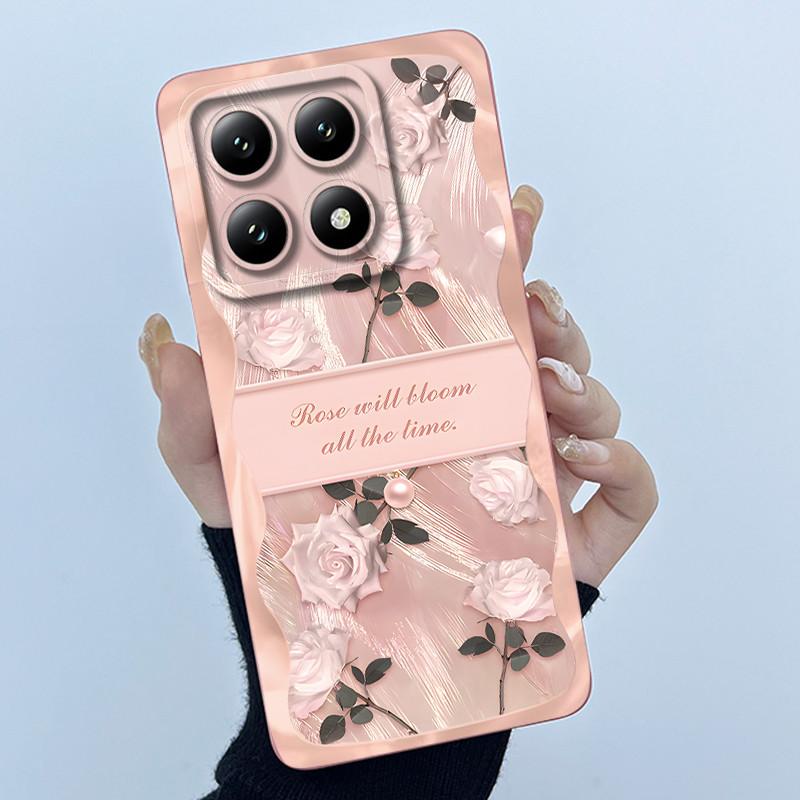 For Xiaomi 14T Pro 5G Case Soft Silicone Protective Cover Fashion Simplicity Floral Fundas for Xiaomi14T 14 T Pro Phone Coque