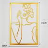 Metal Wall Painting Iron Wall Hanging Decoration Nordic Woman Silhouette Home Decor Macrame Wall Ledges Living Room Decor Gift
