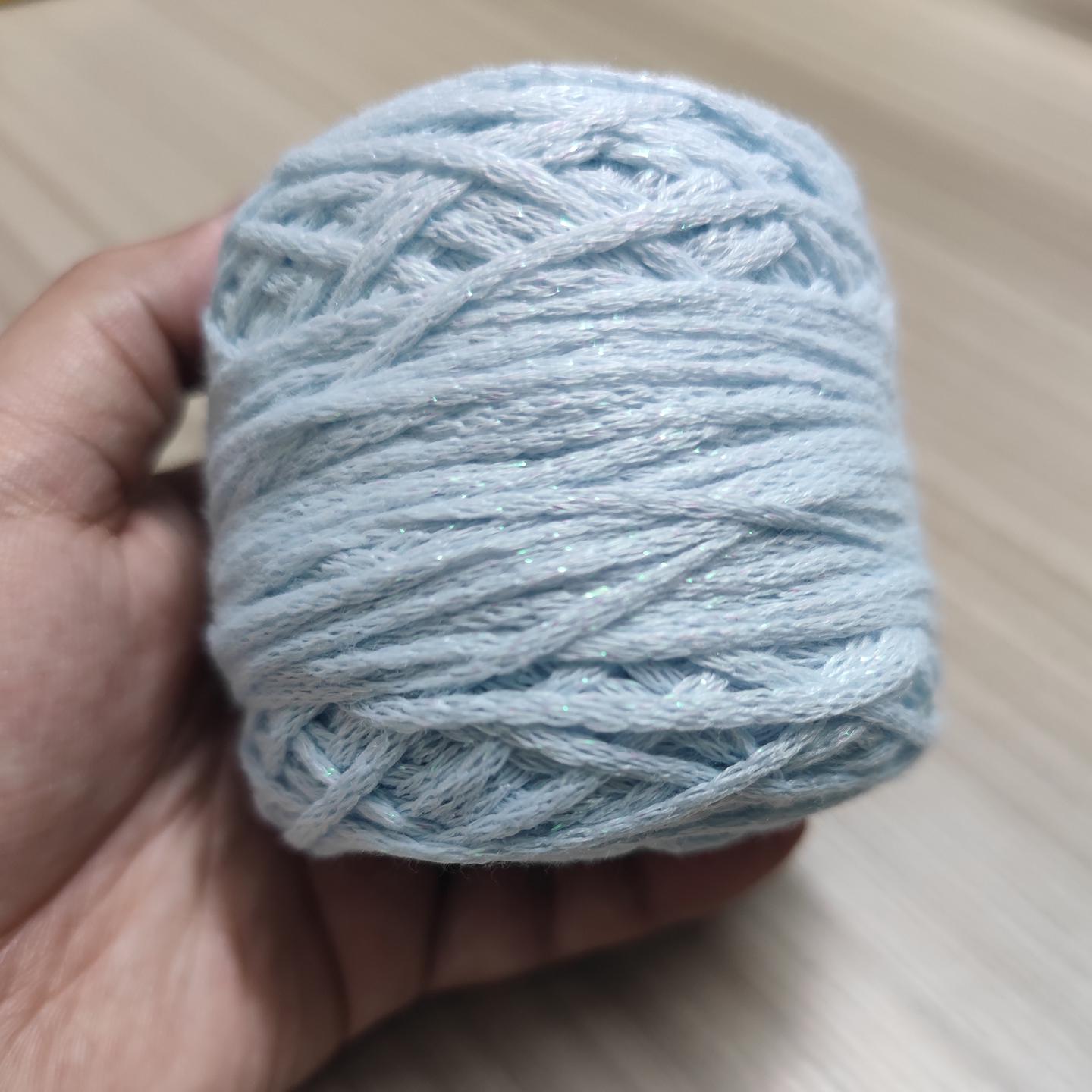 

Ручная пряжа 2,5 мм с блестками «Звездное небо» для DIY-сумок - Полое вязальное крючком материал
