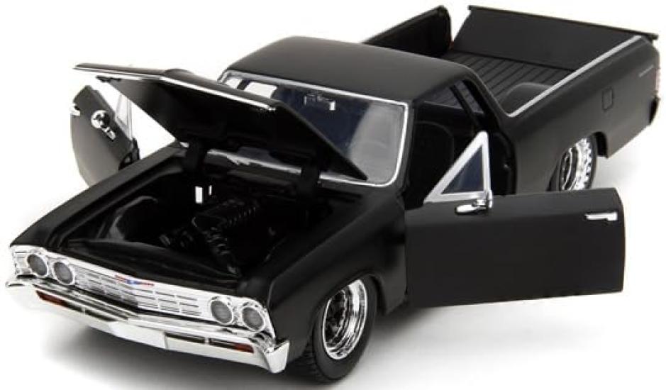 Kyosho Jada Toys Fast Furious Series 10 1967 Chevy El Camino Black Finished Model JADA34413 & 1/24 F&F
