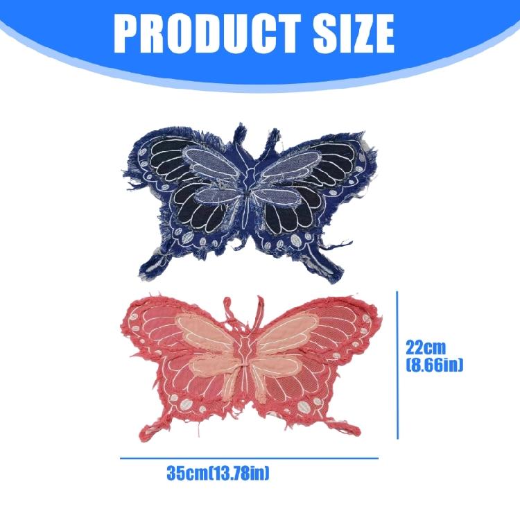 Multipurpose Wash Resistant Butterfly Applique For Sewing Onto Jackets And Home Textiles