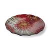 Small Round Glass Serving Red and by Sairan J-Kitchens Plate, 15cm, Gold,